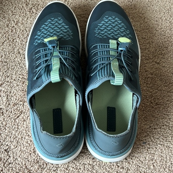 Olukai Miki Trainer Iron/Mineral Blue Slip On Shoes - Picture 4 of 8